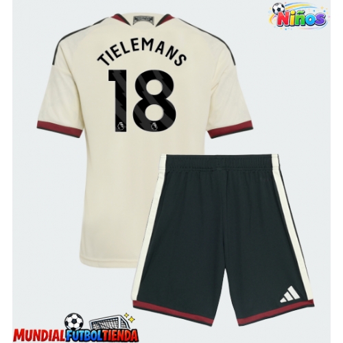 Camiseta Manchester United Youri Tielemans #18 Tercera Equipación Replica 2026-27 para niños mangas cortas (+ Pantalones cortos)